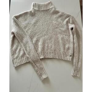 American Eagle Cream Turtleneck Cropped Sweater Size XS